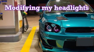 DIY Custom Headlights (Part 1) -  Painting The Headlight Housings Black on my Voltex WRX STi