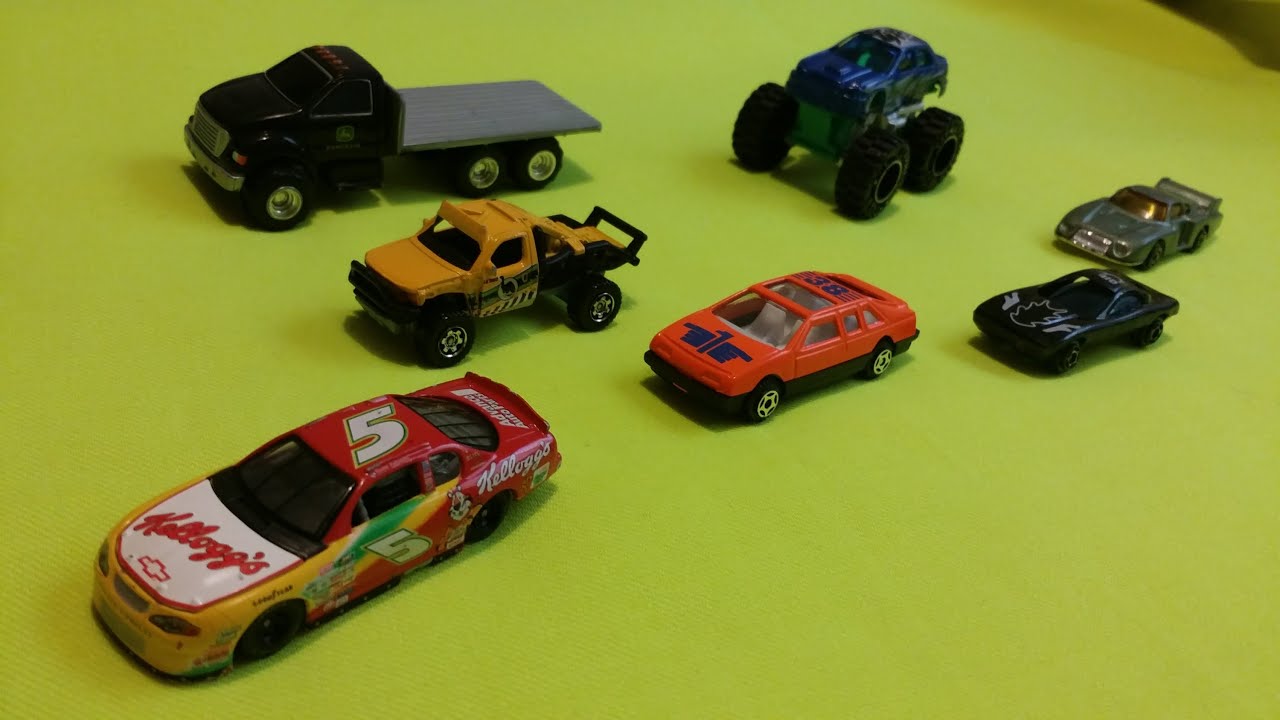 Children Playing With Hot Wheels Matchbox Monster Cars In Action /Ready
