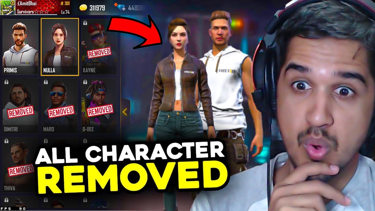 IF FREE FIRE REMOVED ALL CHARACTER - YouTube