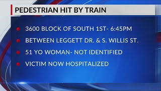 Woman hospitalized after being struck by train in Abilene police say