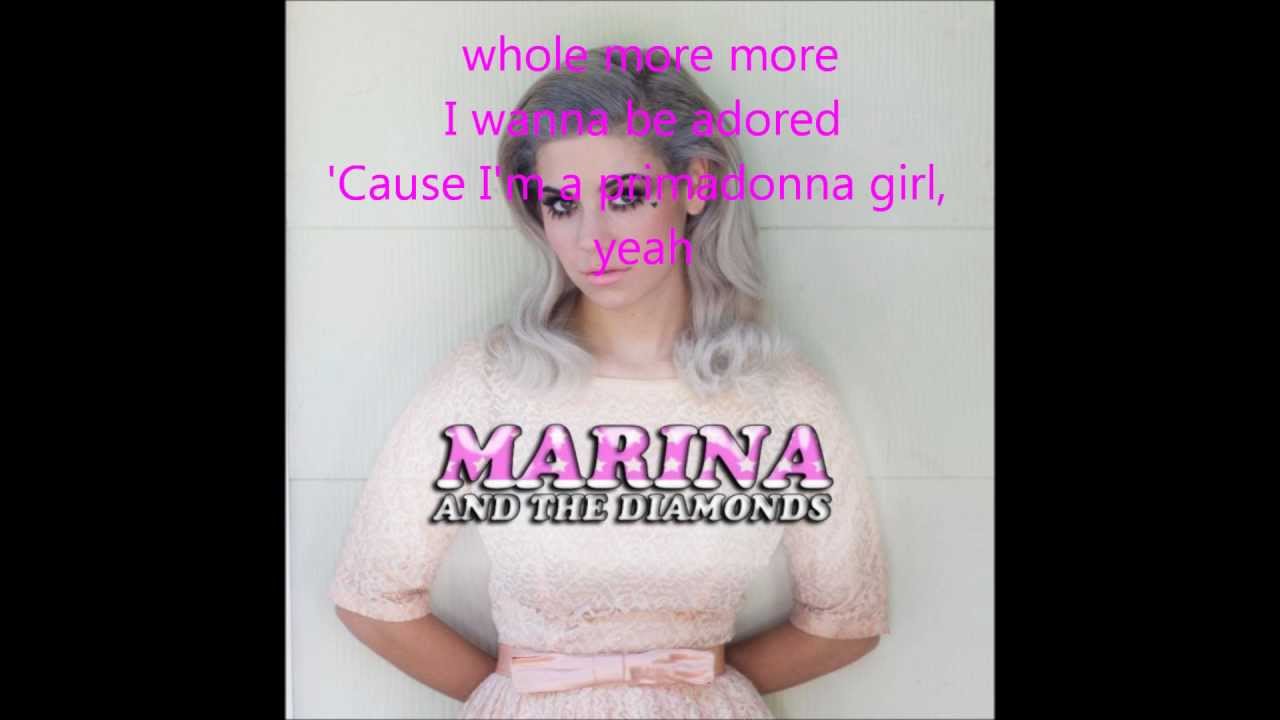 Marina and the Diamonds Primadonna girl (lyrics) YouTube
