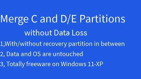 Merge C and E/D with or without Recovery Partition [No Data Loss]