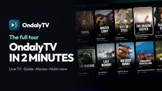 IPTV player tour: live TV, EPG guide, movies & series in 2 minutes | OndalyTV screenshot 2