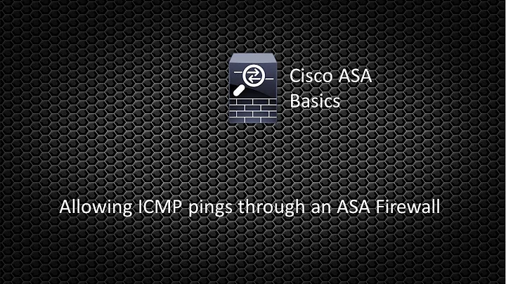 Cisco ASA Basics 003 - Allowing ICMP pings through an ASA Firewall