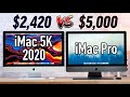 The 2020 5K iMac ($2420) OUTPERFORMS the $5000 iMac Pro!