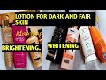 varieties of brightening and whitening lotion for a healthy and a glowing skin. original skincare