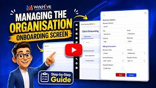 Managing the Organisation Onboarding Screen