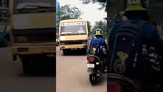 Biker on road Accident ? Live Crash ? Bus Accident ? shorts youtubeshorts shortvideo