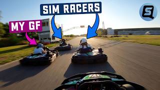 Sim Racers Go Karting And Get Beaten By My Girlfriend