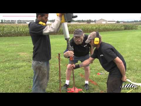 How To Drive a Tent Stake (with an electric or gas breaker hammer)