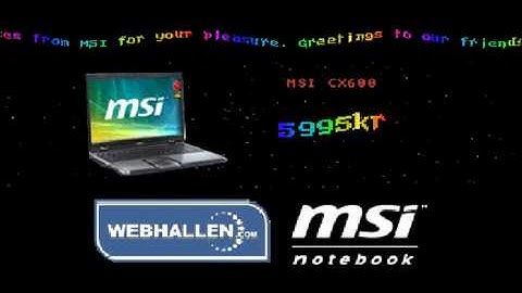 Webhallen MSI Commodore 64 Amiga TV demo