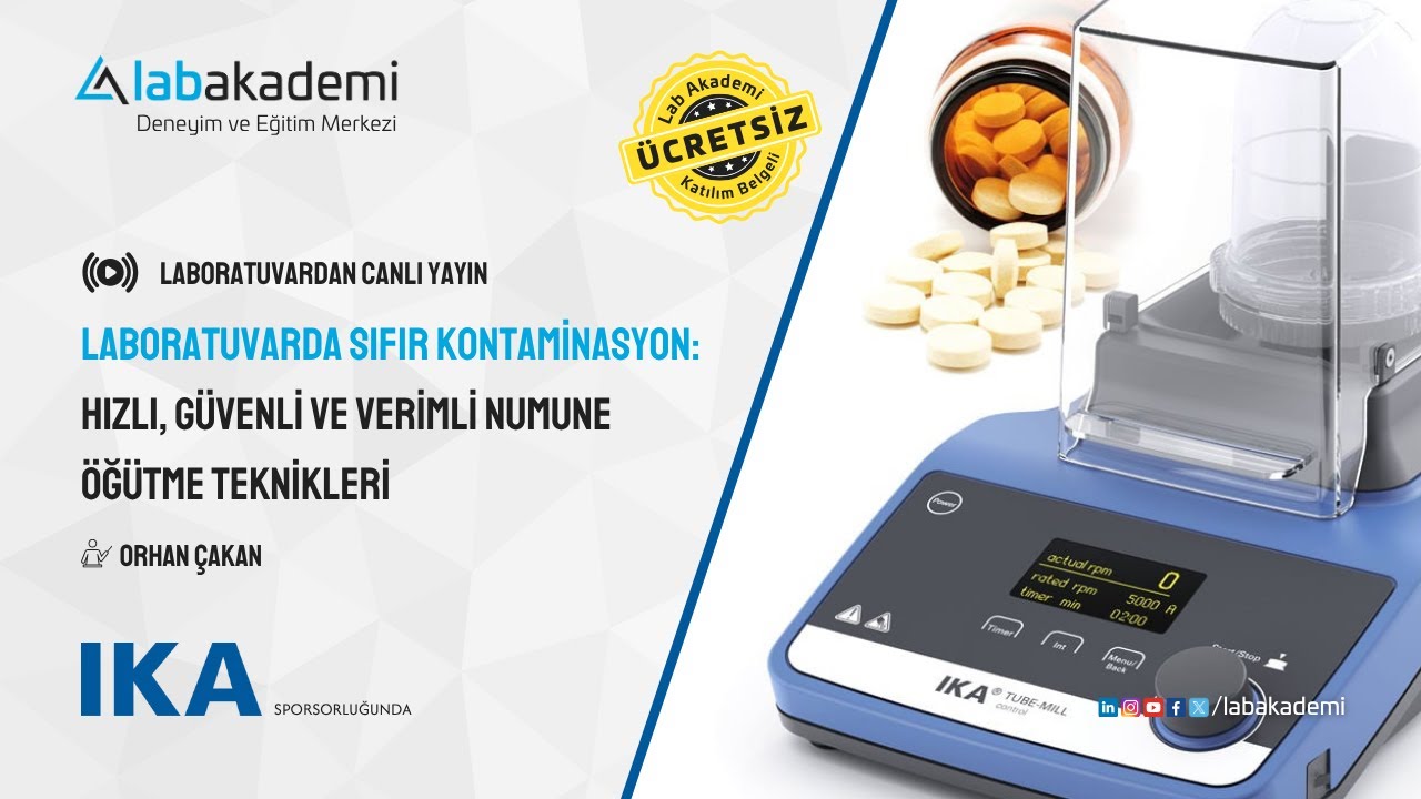 Laboratuvarda Sıfır Kontaminasyon: Hızlı, Güvenli ve Verimli Numune Öğütme Teknikleri #IKA