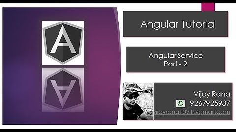 Angular Service -Part 2  | Angular Tutorial  | By Vijay Rana | Angular By Vijay Rana | By Vijay