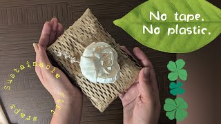 Eco friendly gift wrapping idea | Zero waste gift wrap with honeycomb paper #giftwrap #sustainable 