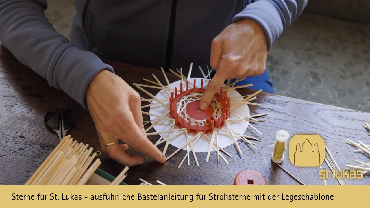 Bastelanleitung: Strohsterne Basteln für St. Lukas - Adventsaktion 2021