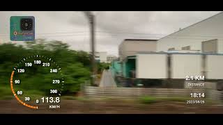 【車窓 】台鐵TRA | EMU3000 0-~110+km/hr 暴走加速 | 車內GPS速度計 | EMU3000 Departs Yuanlin Stn w/ GPS Speed