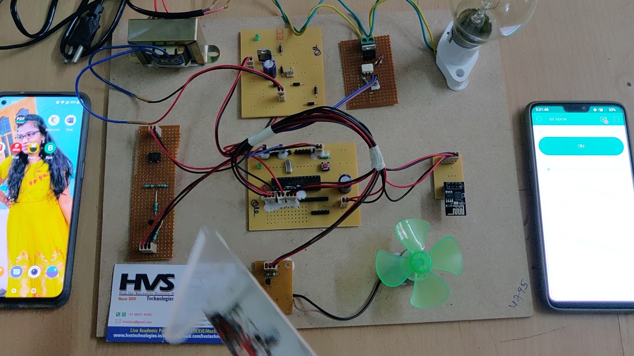 Bulb intensity and Fan Controlling through Blynk App - BT136 TRIAC