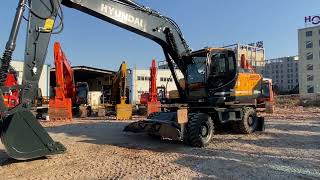 Spot Hyundai 210W-9 Wheel Excavators High Quality Digger Used Excavator With Good Price