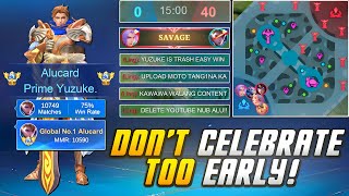 Download Lagu Don’t Celebrate Too Early!! Global Alu 1v5 Impossible Epic Comeback Clutch!🔥(trashtalker destroyed) MP3