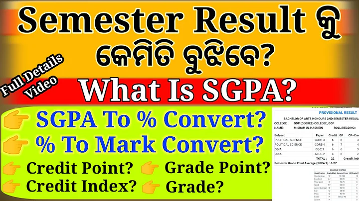 How To Calculate SGPA?| How To Convert SGPA To percentage?| What is grade? What is SGPA?