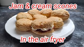 Jam & Cream Scones in the Air Fryer.