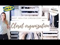 HOW TO MAKEOVER YOUR CLOSET | Best IKEA and Amazon organizing products | 2021