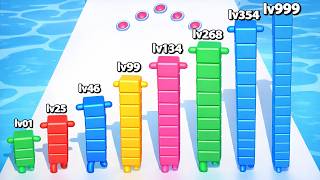 LEVEL UP Cube Run 3D 🚀 Max Stack Master 🔥 Insane Number Block Race Gameplay Challenge screenshot 5