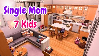 The Sims 4 | Single Mom, 7 Kids - Speed Build W\/Voice Over (No CC)