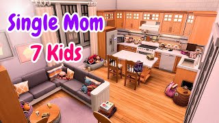 The Sims 4 | Single Mom, 7 Kids - Speed Build W/Voice Over (No CC)