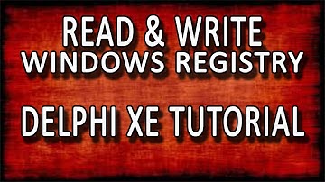 Delphi XE7 - How To Read And Write Something To The Windows Registry Plus How to Debug It