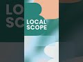 Understanding JavaScript Scope: Global vs Local #shorts #javascript