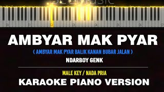 AMBYAR MAK PYAR - Ndarboy Genk( Karaoke Akustik Piano [ MALE KEY] ) by Othista