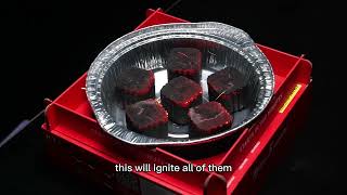 BBOO Instant Spark Bamboo Charcoal with Grill Set and Frying Pan - Your Portable BBQ Solution!