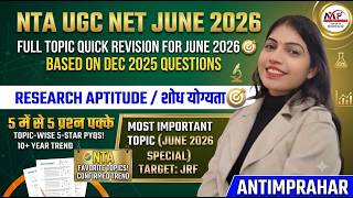 NTA UGC NET / JRF Exam JUNE 2026 | Paper 1st | Research Aptitude MCQ Practice | Dr.Mukesh Pancholi