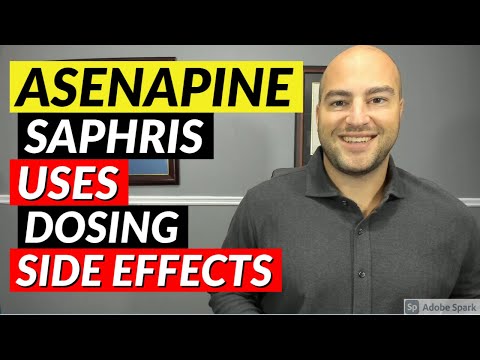 Asenapine (Saphris) - उपयोग, खुराक, साइड इफेक्ट्स | फार्मासिस्ट समीक्षा
