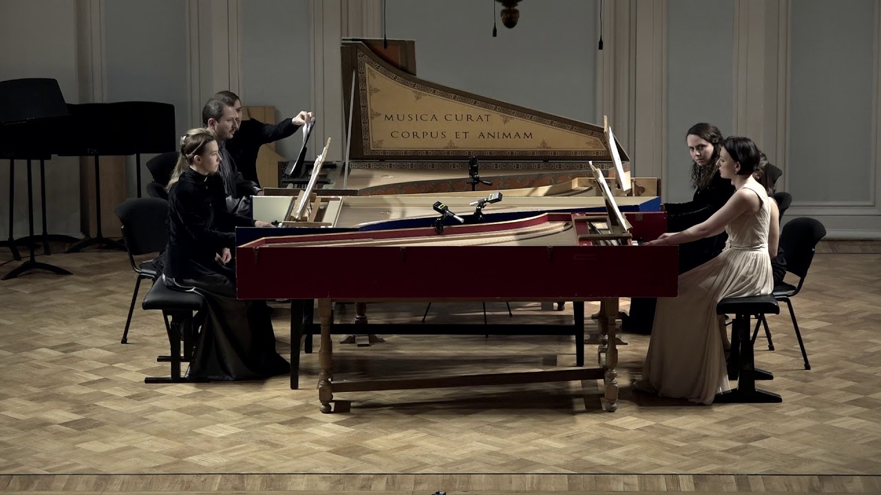 J.S. Bach Concerto for 4 harpsichords BWV 1065 YouTube