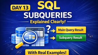 SQL Subqueries Explained Clearly | Real Interview Questions - Day 13