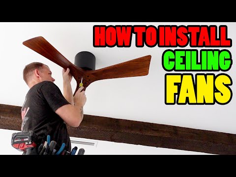 How To Install a CEILING FAN - (From an Electrician)