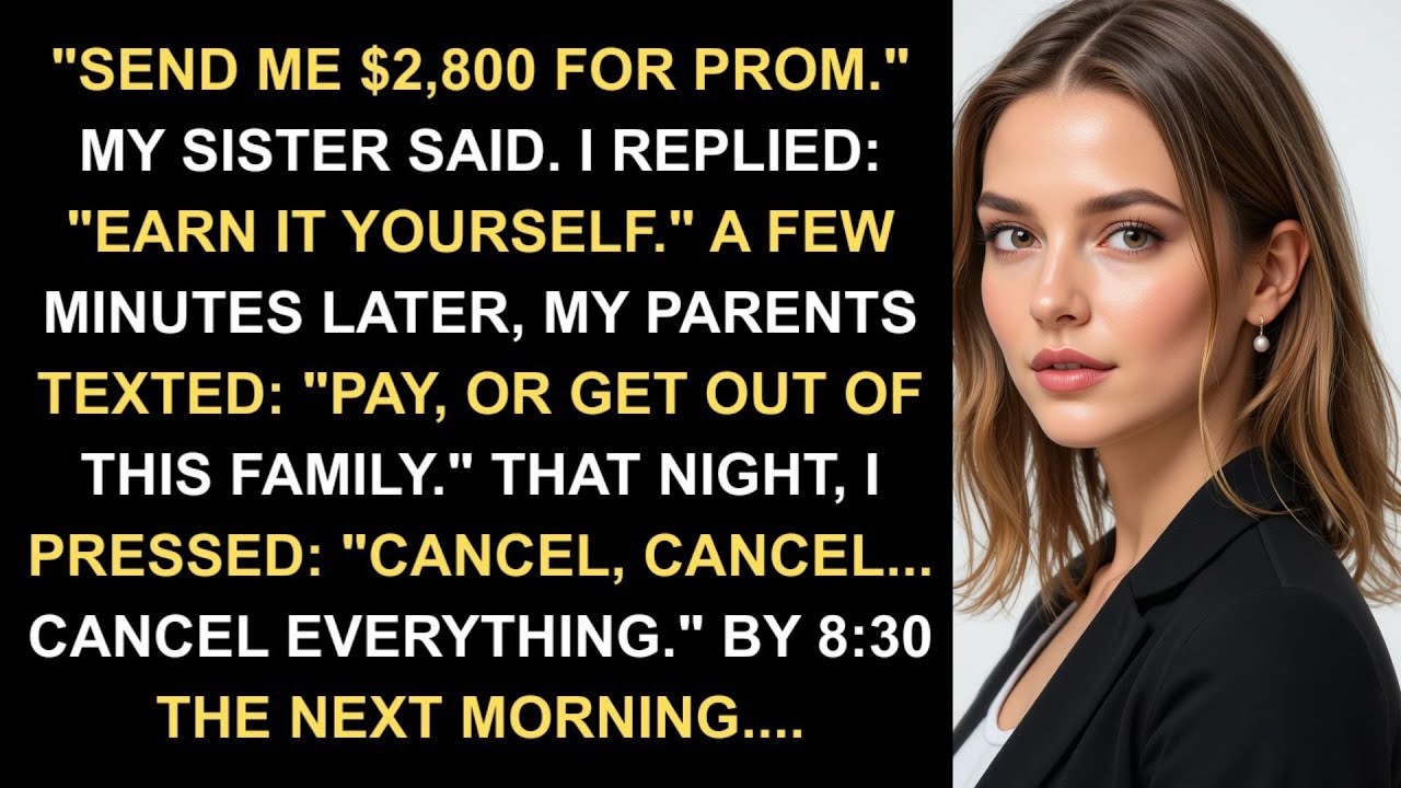 My Parents Texted “Pay, or Get Out of This Family.” That Night, I Pressed…