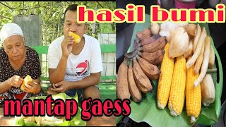 Mukbang Pisang, jagung, singkong kukus bareng mak tijah