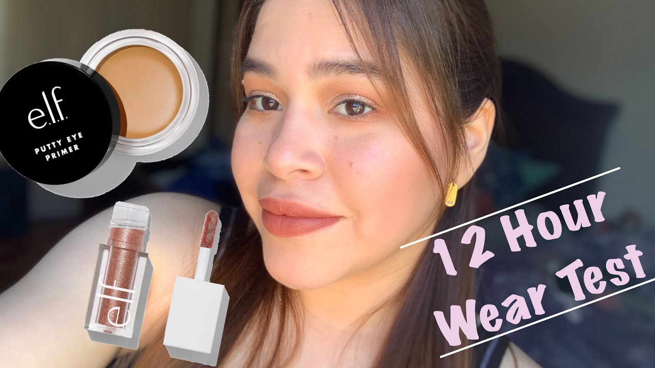 ELF COSMETICS PUTTY EYE PRIMER, WEAR TEST! IS IT GOOD? | Gabii Leon