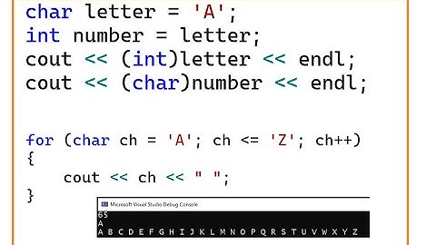 C++ Char ASCII - int to char, char to int