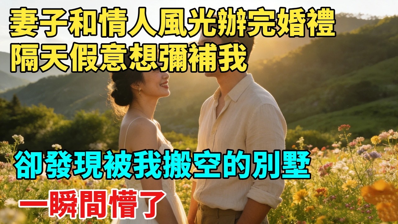 妻子和情人風光辦完婚禮，隔天假意想彌補我，卻發現被我搬空的別墅，一瞬間懵了#故事#奇聞#故事分享#為人處世#奇聞異事#情感#情感故事