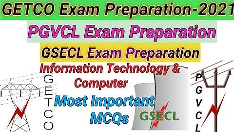 GETCO Exam Preparation||GSECL Exam Preparation||Information Technology & Computer KBC Quiz type Mcqs