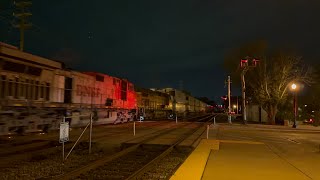 Four BNSF high priority intermodal trains in a 60 minute time span. Three with Bonnets