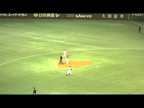 日本シリーズ　第3戦　巨人vs楽天　松井の打球でマギーが微妙な判定でアウト