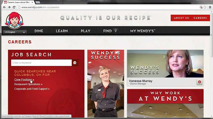 Wendy's Application Online Video