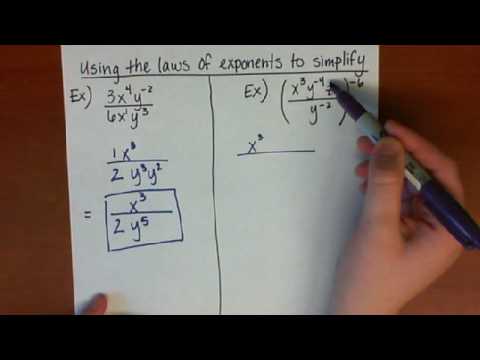 Simplifying Expressions Using The Laws Of Exponents Youtube Simplifying Expressions Using The Laws Of Exponents Youtube