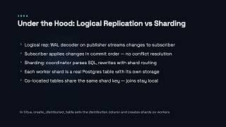 Logical Replication and Sharding - PostgreSQL for Developers