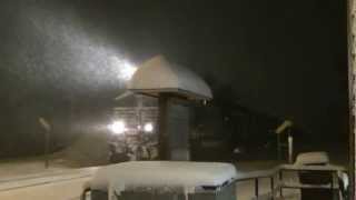 Pan Am Empty Coal Train BOMO Glides Through A Raging Snowstorm - 12/29/12
